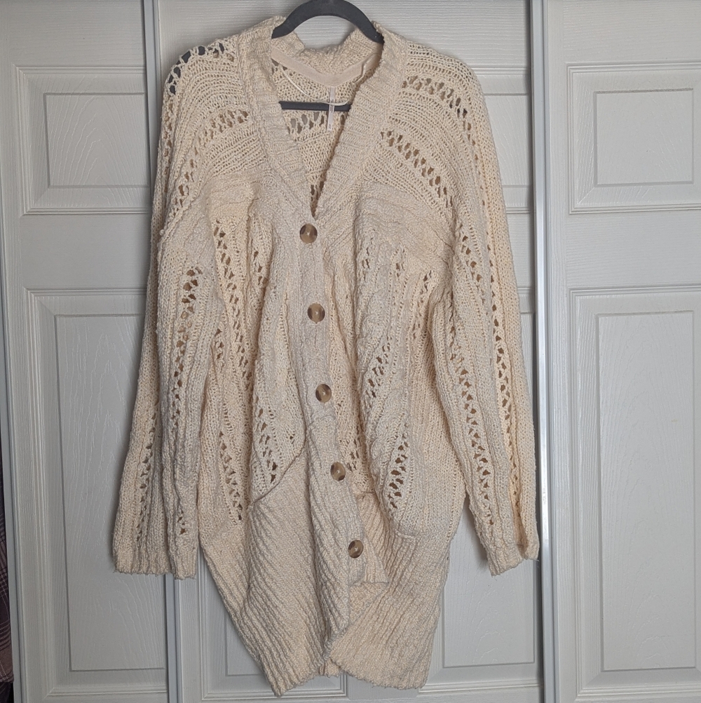 Free People Ivory Cardigan XL